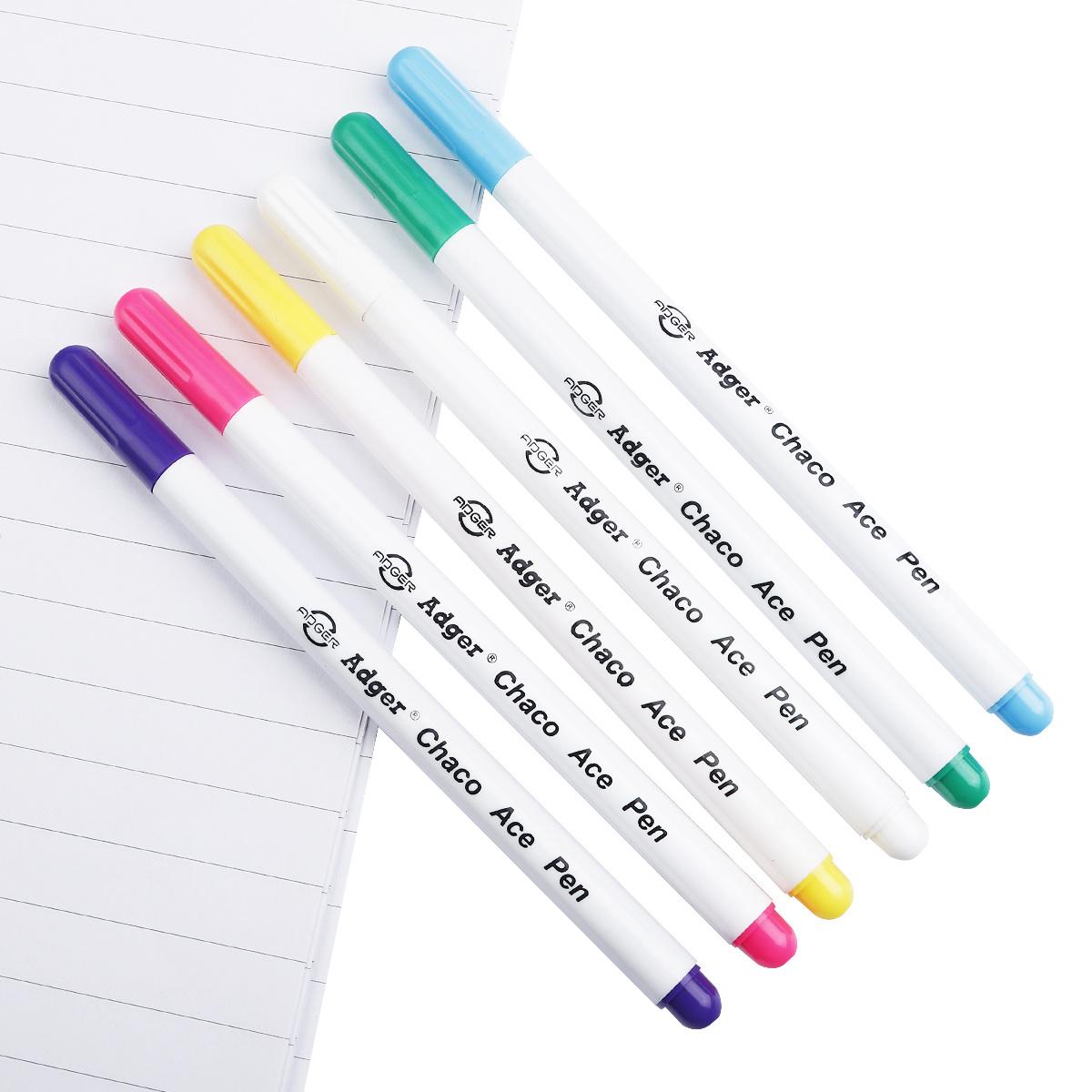 

6 шт. исчезающие стираемые чернила, маркер для ткани, ручка для вышивки крестом, водная стираемая ручка, портновские инструменты для шитья для квилтинга 6PCS