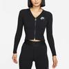 Nike Full Zip Fishbone Long Sleeve Jacket Women Jackets Black DM6068-010