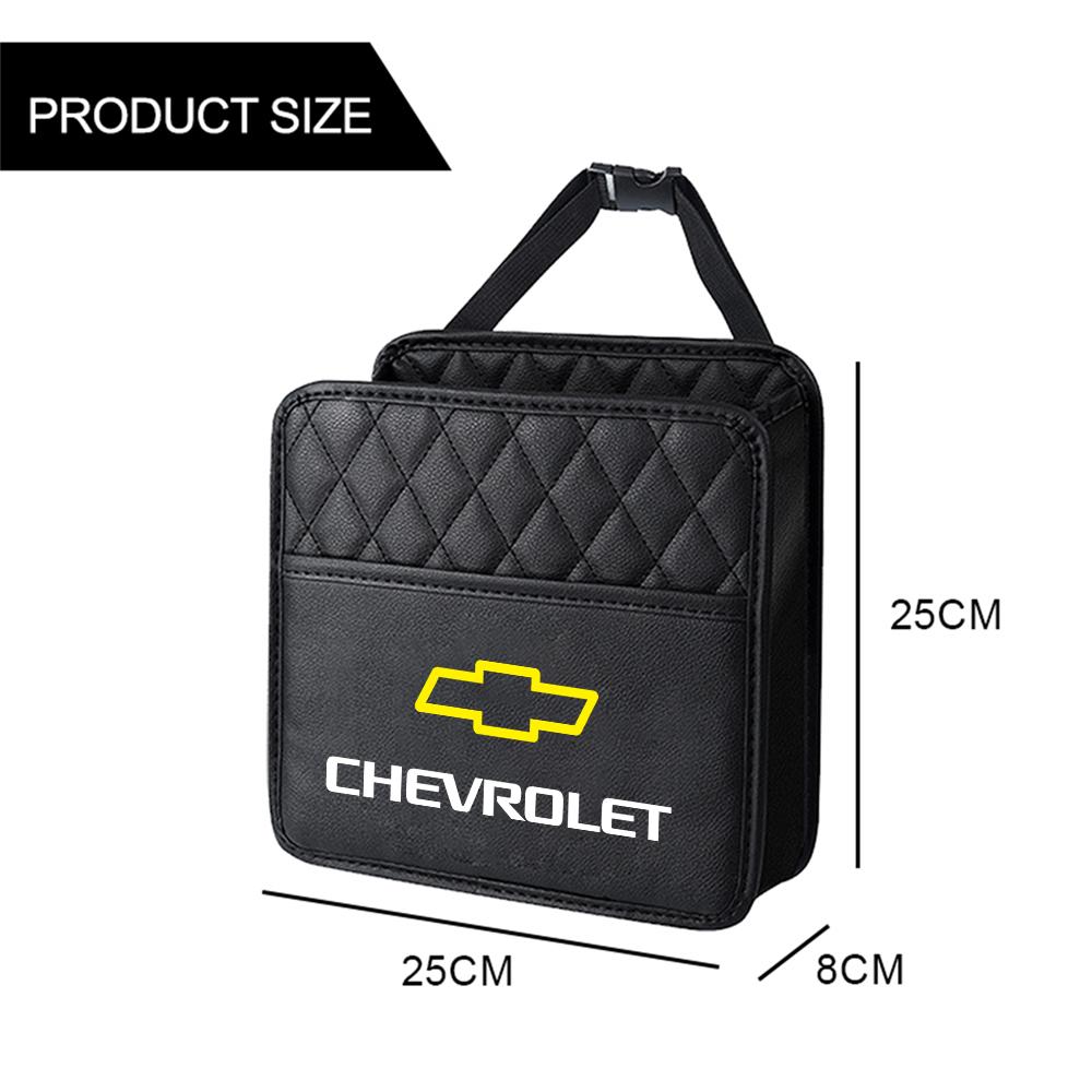 Car Backseat Luxury Leather Storage Bags Hanging Organizer Box For Chevrolet Cruze Malibu Sail Spark Captiva Equinox Trax Lova