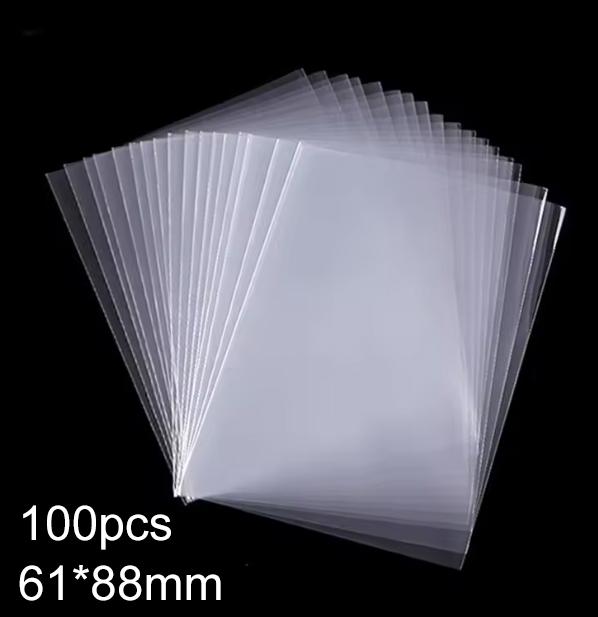 

100pcs 65*90mm/61*88mm Card Sleeves Card Protectors Perfect Size for Football Card, Sport Card, MTG Card Collection Card Storage