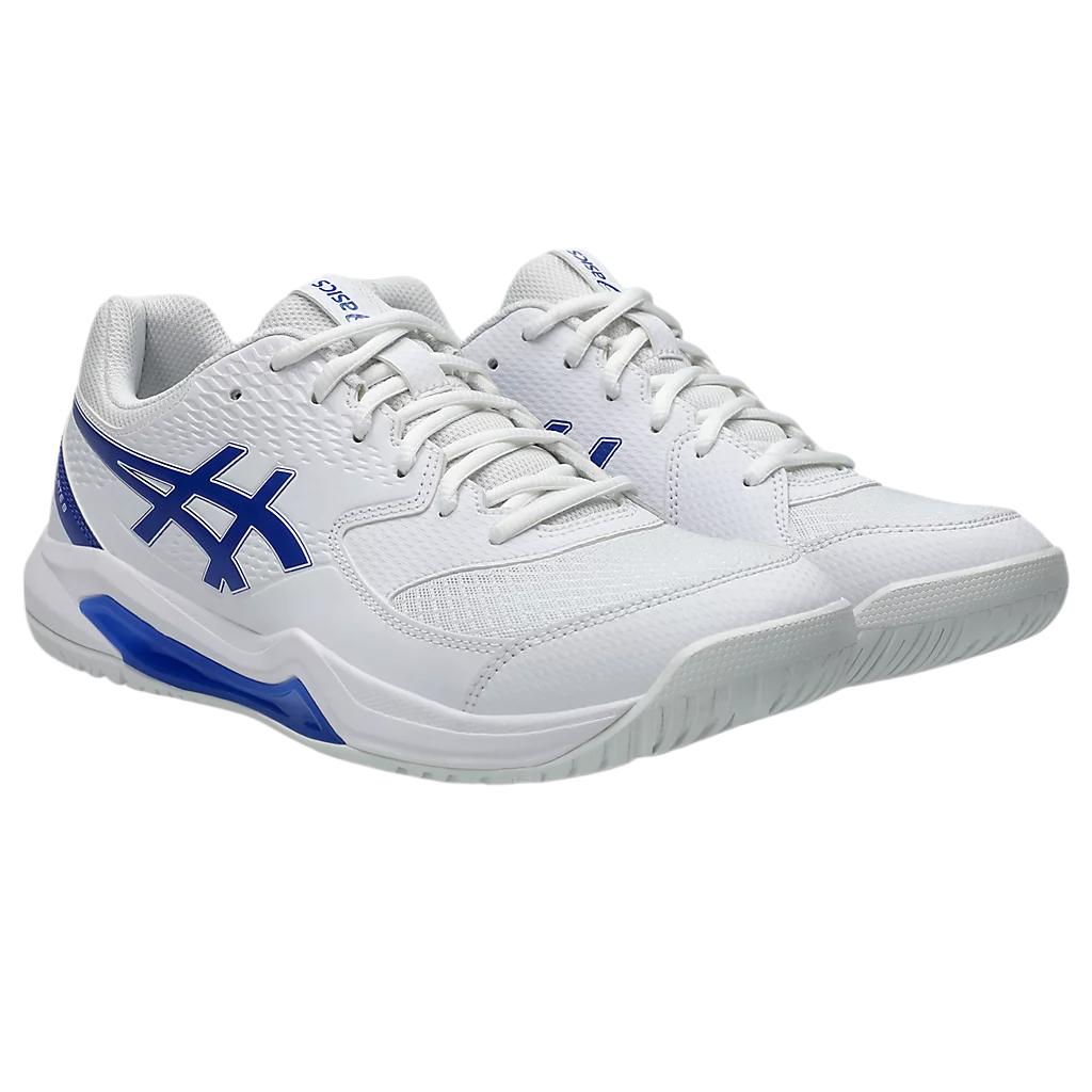 Asics Scarpe da Ginnastica da Uomo Gel Dedicate 8 Bianco Blu Cobalto Scuro 1041A408-106