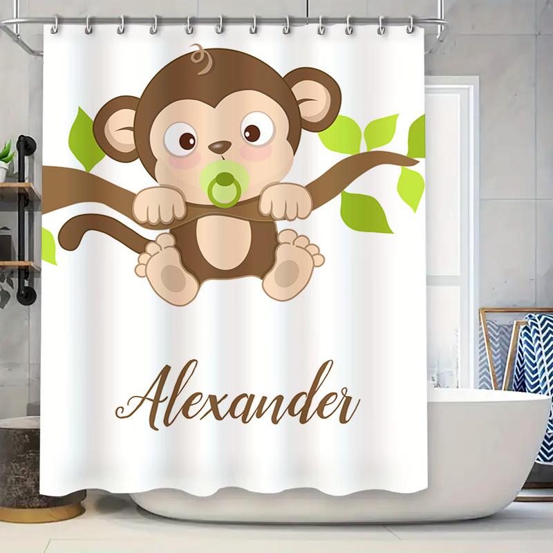 

Luxury Floral Shower Curtain Dark Navy Blue Gold Print for Bathroom Decor Solid Waterproof Fabric with Hook Rings Set Size 72x84 90x180cm