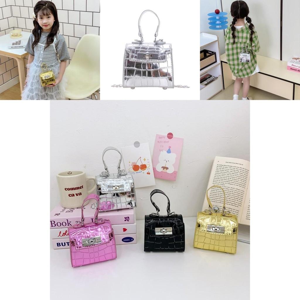 Pu Mini Shoulder Bag For Kid With Laser Stone Texture And Breathable Durable Material