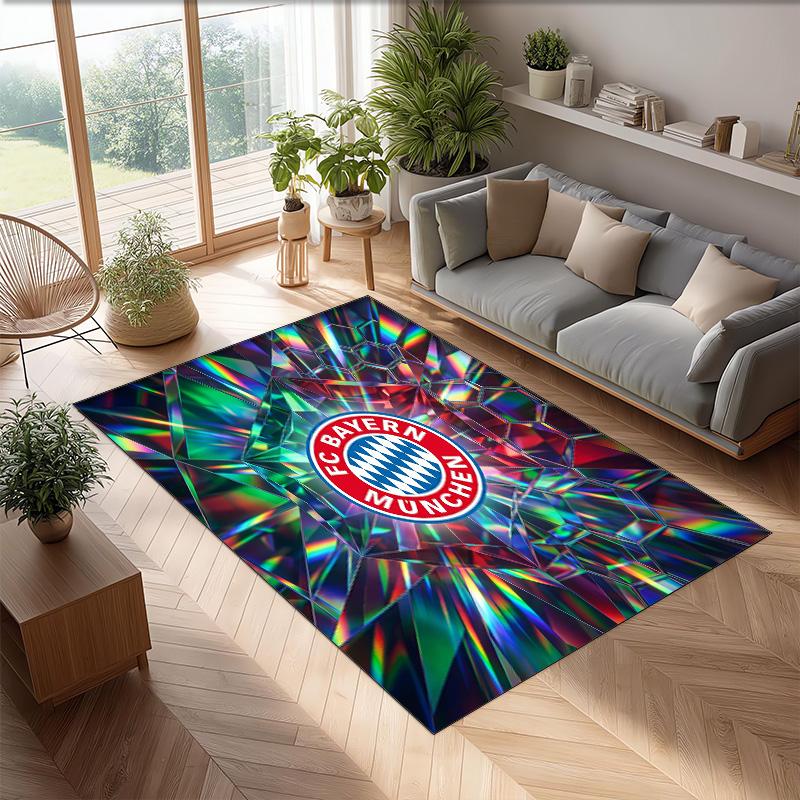 Bayern Munich Printed Flannel Area Rug Non Slip Soft Polyester Floor Carpet Indoor Decor Mat for Bedroom Living Room Sofa Game Room Home Decoration