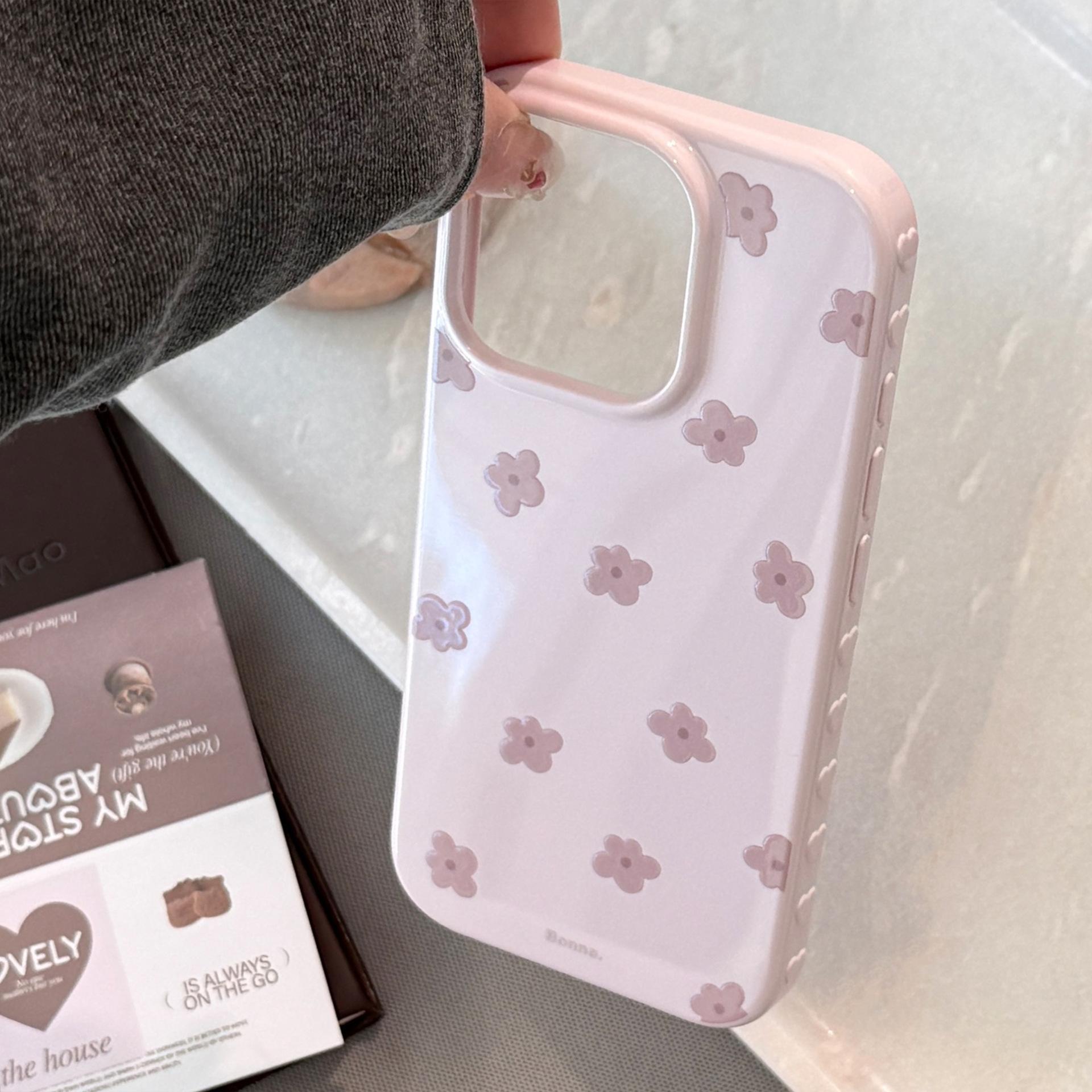 

Gentle and Fresh Applicable Apple 17 Mobile Phone Case Iphone16promax Flower 1513 Soft 14 Anti Fall 16promax