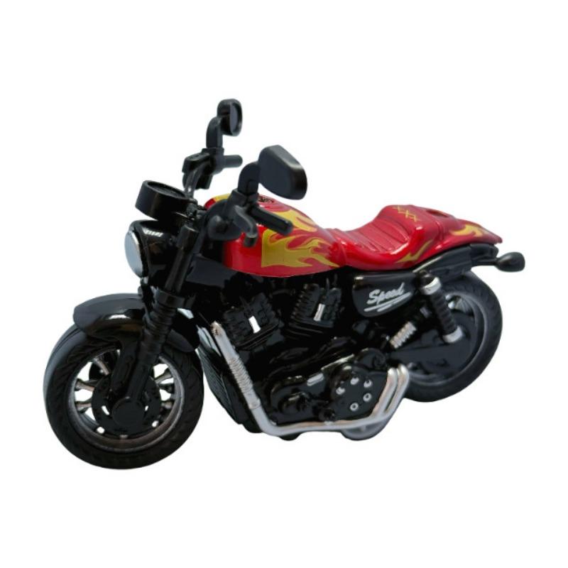 Simulated Motorcycle Pull-back Racing Alloy Car Model Clip Doll Toy Ornaments Keychain Children's Toys