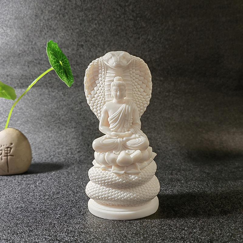 Lndia Shakyamuni Buddha Figure Statue Snake Tathagata Resin Sculpture  Home Room Office Plant Pot Feng Shui  Decoration Statue