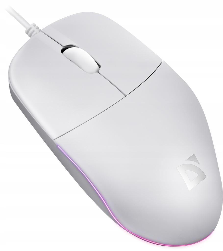 Mysz przewodowa Defender AZORA MB-241 OPTICAL 1200dpi 3P biała kabel 1.8 m