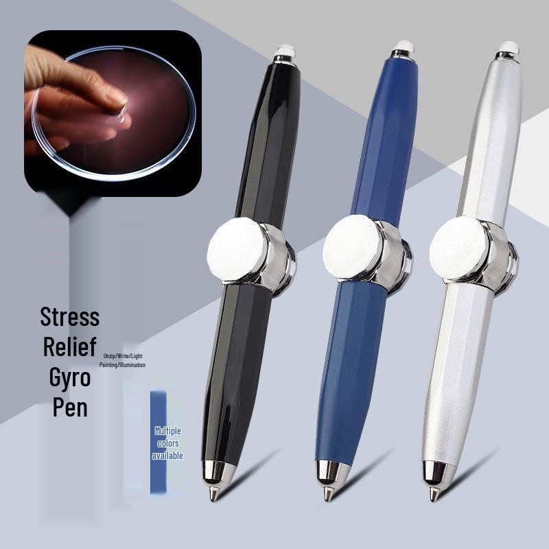 Metal Luminous Rotating Spinner Pen: TikTok-Style Decompression Gadget