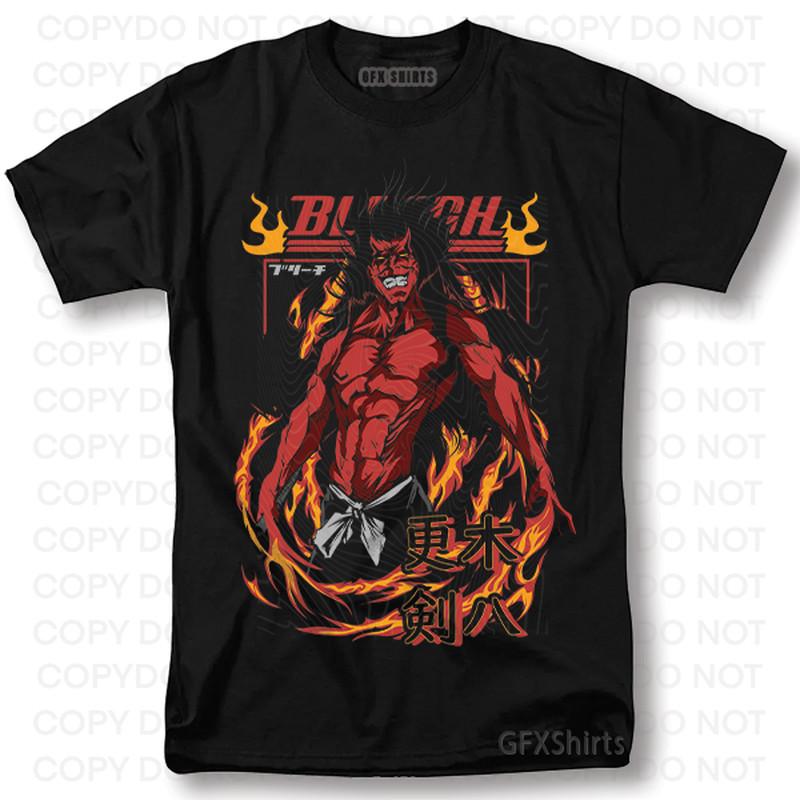 Блич Ичиго Куросаки Рубашка Полосатая Ужас Аниме Манга Графическая Футболка S