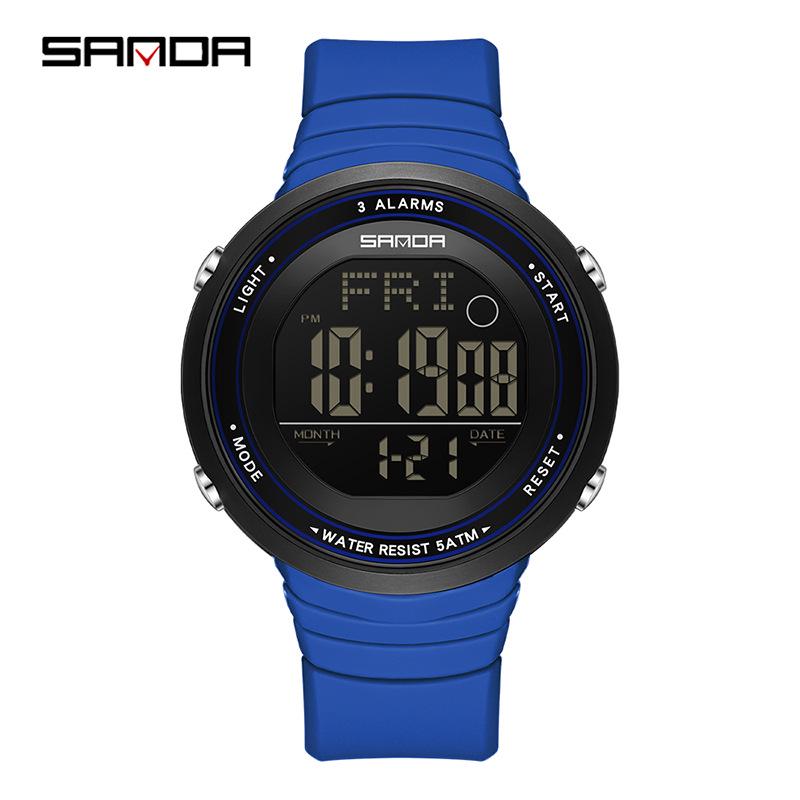 Sanda Waterproof Multifunction Luminous Sports Watch - Unisex Outdoor Fashion with Alarm Clock