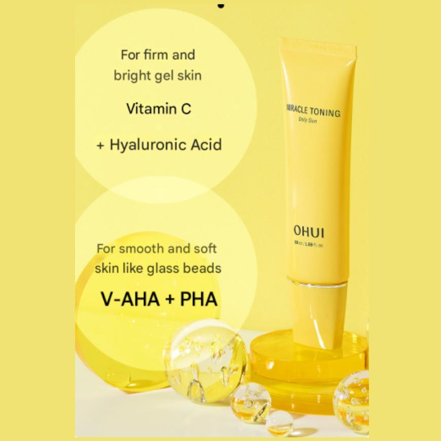 Ohui Miracle Toning Daily Sun SPF50+, PA++++ (50ml) (3 Options)