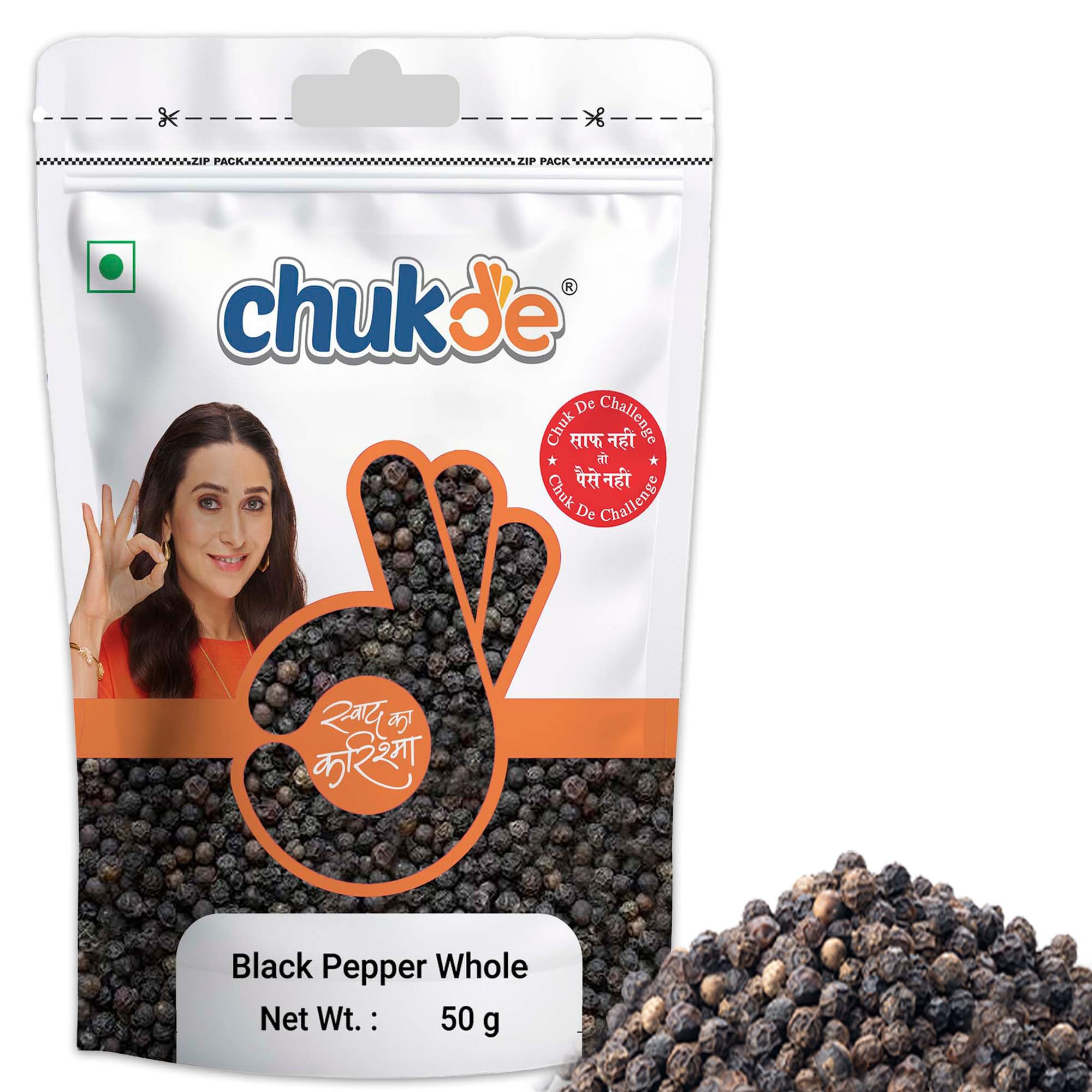 

Chukde Kaali Mirch Sabut, Black Peppercorns Whole Spices, 50g