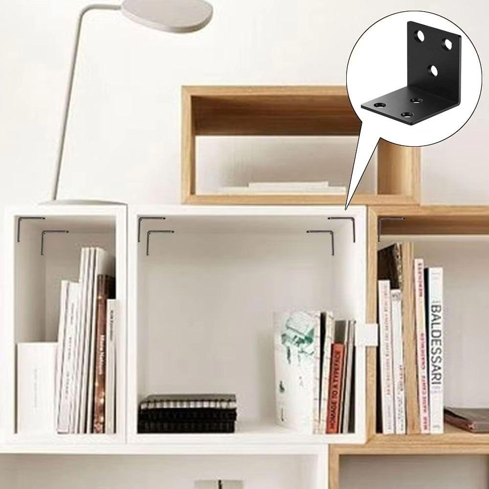 Metal Stainless Steel Corner Bracket 90 Degree Heavy Duty Angle Brace Durable Reinforced Corner Brace Board Shelf Support