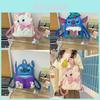 Süßes Cartoon-Schleifen-Aristocats und Lese-Stitch-Design Schülerrucksack für den täglichen Gebrauch