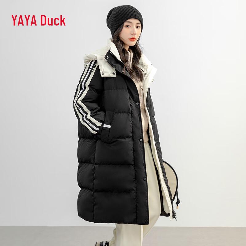 

YAYA Women s Long Hooded Down Puffer Coat M
