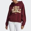 Adidas Originals Trefoil Logo Print Hoodie With Drawstring Women Hoodie Red IC5990