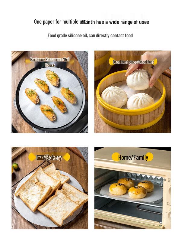 ZISIZ Round Air Fryer & BBQ Grill Paper Liners