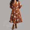 New Plus Size Printed French Casual Skirt - Elegant Women's Dress, European & American Style