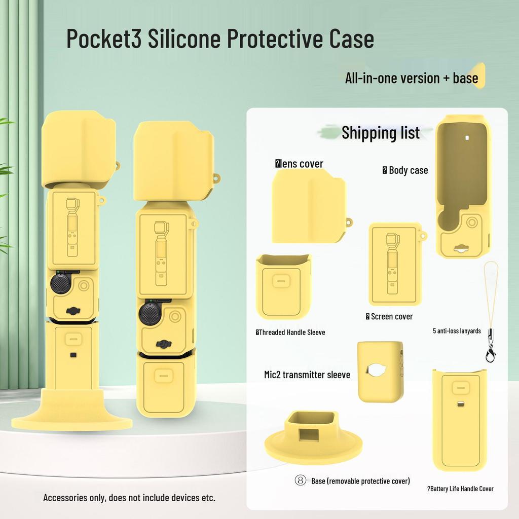 DJI Osmo Pocket 3 Silicone Protective Case for Gimbal and Camera Lens