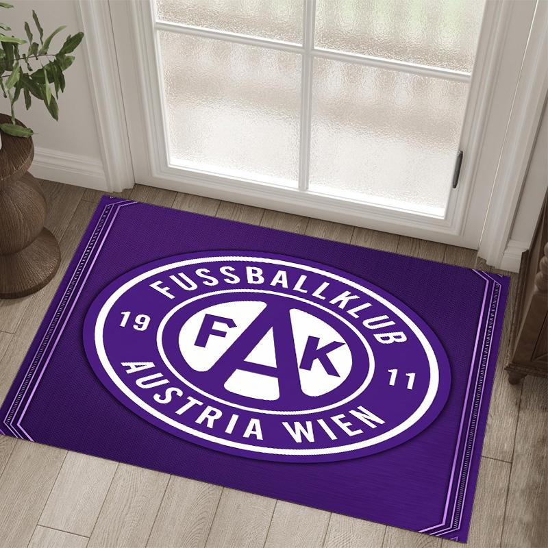 Austria Wien FC Design Crystal Velvet Carpet Cozy Non?Slip Printed Rug For Bedroom Living Room Entrance