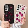 Weiche Handyhülle für Samsung Galaxy A25 S23 Plus S24 A26 S20 FE S22 Ultra S25 S21 A24 A54 A35 A55 A36 A34 Frucht Kirsche