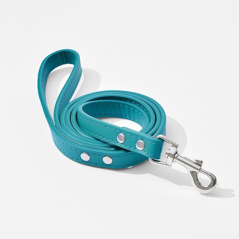 Colorful Soft Leather Pet Leashes with Alloy Buckle Fashional Skin-friendly Durable No-tangle Leash for Dogs Pets Accessories