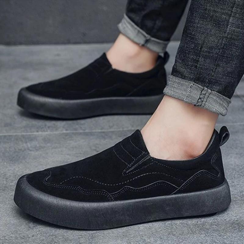 Fashion Male Shoe Breathable Young Students Slip-on Solid Color Sneakers Classic Original Sale Cheap Liquidation Work Men's Casual Shoes