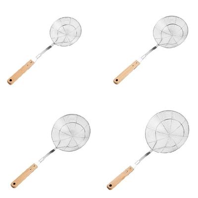 Wire Spiders Skimmer Stainless Steel Spoon with Wood Handle Professional Strainer for Cooking and Frying Kitchenwares