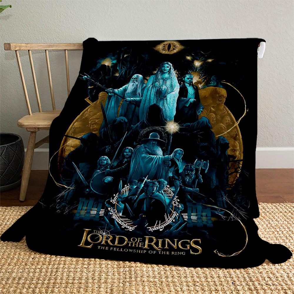 1PC The Lord of the Rings Outdoor Flannel Blanket Soft Plush Decor for Picnics, camping,Bedroom, Playroom, Office, or Lunch Break1129A