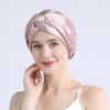 Sexy Women Turban Double Layer Hair Bonnets Silk Custom logo Turbans for Ladies