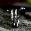 BEIER 2023 New Vintage Stainless Steel Snake Ring With Green Eyes Cool Animal Women's Ring Special Jewelry Wholesale Gift