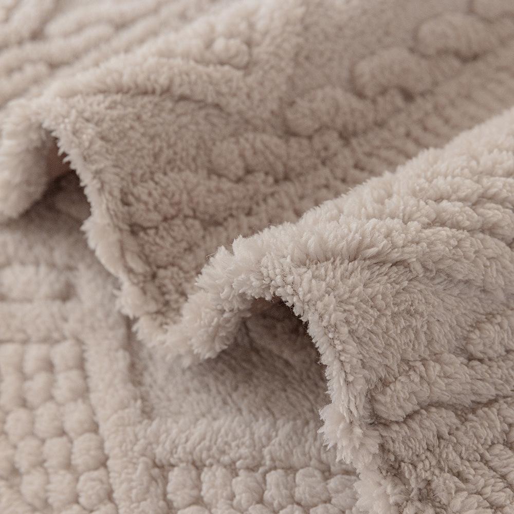 Jacquard Cotton Velvet Solid Colour Sofa Cushion Autumn Winter Thickened Warm Soft Non-Slip Sofa Cushion Cover Cloth Towel