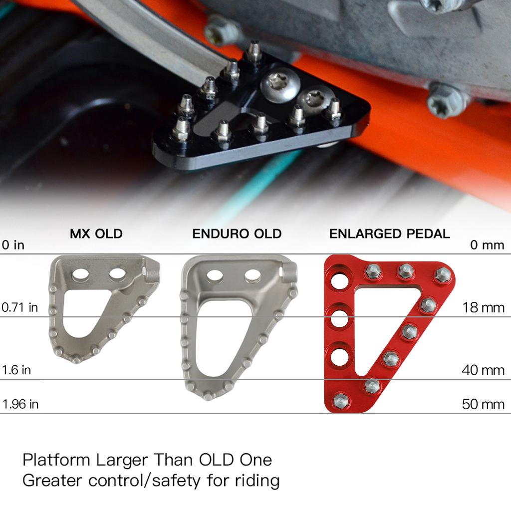 NICECNC For Beta 2013-2020 RR 300 Xtrainer 300 Motorcycle Rear Brake Pedal Tip RR 200 RR 250 RR 390 RR 430 RR 450 RR 480 RR 500