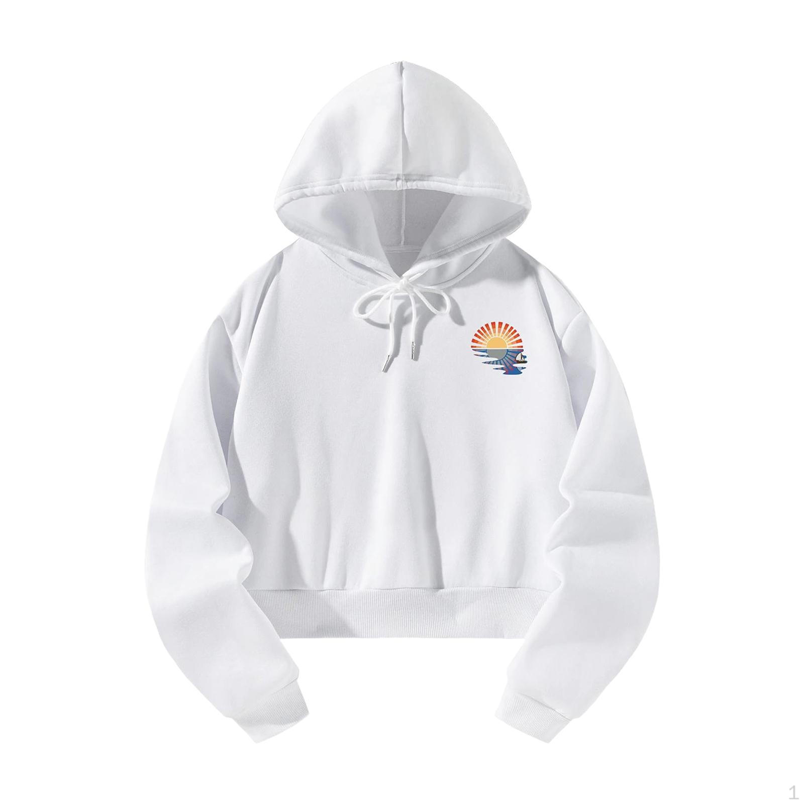 

Женская укороченная толстовка с капюшоном, топы с длинными рукавами и шнурком, одежда