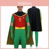 Teen Titans Robin Cosplay Costume With Spandex Material For Halloween And Stage Performances
