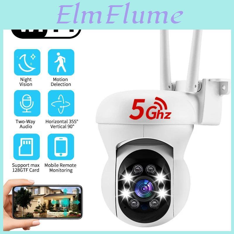 Surveillance 1080p 5ghz24ghz Camera Hd Ptz Outdoor Wifi Security Camera Full Color Night Vision Human Tracking 4x Digital Zoom Ip Cam