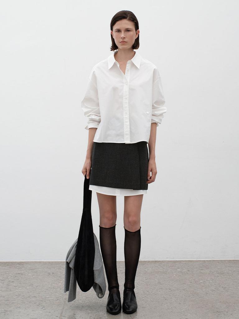 Atelier Nine Moa Shirt Layered Mini Skirt(Sk-5041)