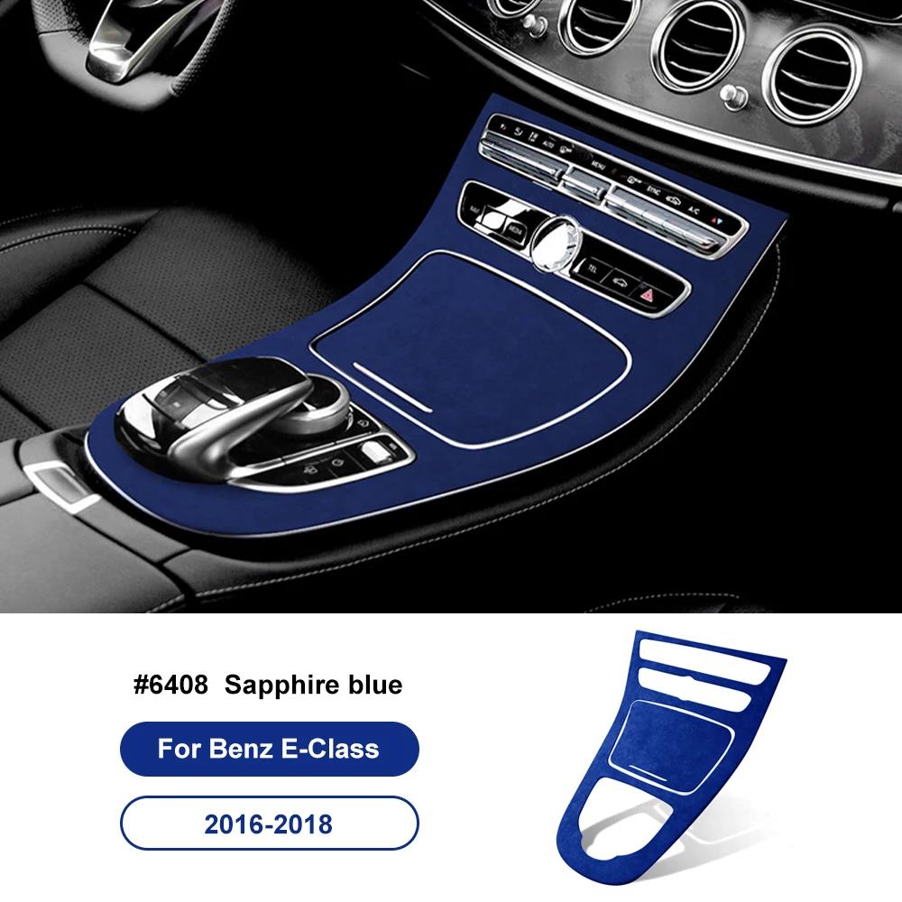 For Mercedes Benz E Class W213 2016 2018 Super Suede Car Center Console Gear Shift Panel Trim Sticker Accessories