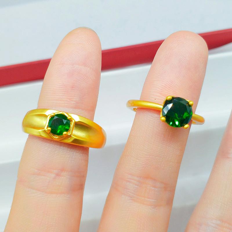 Chic Plated Gold Brass Couple Rings Featuring Stunning S For Occasions Romantic