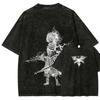 Classic Action Roleplaying Game Blood Borne Peripherals Print Tshirt Men Women Fashion Retro Washed Cotton Casual Oversize Top