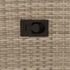 Garden Sofa 2 Seater Adjustable with Table Beige Poly Rattan