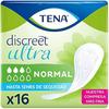 Compresse DISCREET ULTRA pour incontinence normale - TENA - 16 unités - Barrière anti-fuites - Adulte