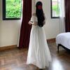 French Ruffle Edge One-word Shoulder Dress Children's Summer 2026 New Super Good-looking Niche Design Temperament Long Dress