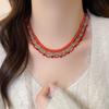 Ethnic Style Beads Necklace Tang Ming Song Dynasty Multi-layer Lace Necklace  Gift