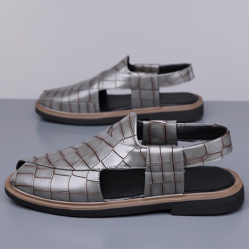 Men’s Sandals Mary Jane Dancing Shoes Dress Wingtip Wedding Stylish Formal Leather Prom Blazers Shoes Over Sized