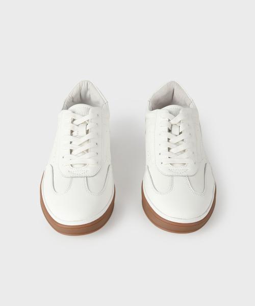 [PANICALE] White Cow Leather Sneakers M-RFO02