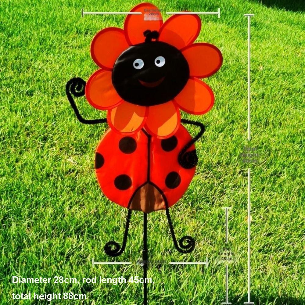 Colorful 3D Animal Belly Spinning Windmill Rainbow Oxford Cloth Windmill  Home Garden Decoration