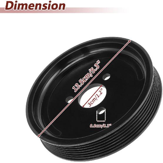 No.32421740858 Power Steering Pump Pulley for BMW 320i 323Ci 323i 325Ci 325xi 328Ci 330Ci 530i 330i 330xi 528i for BMW X5 2001-2006 L6 3.0L 3.0i
