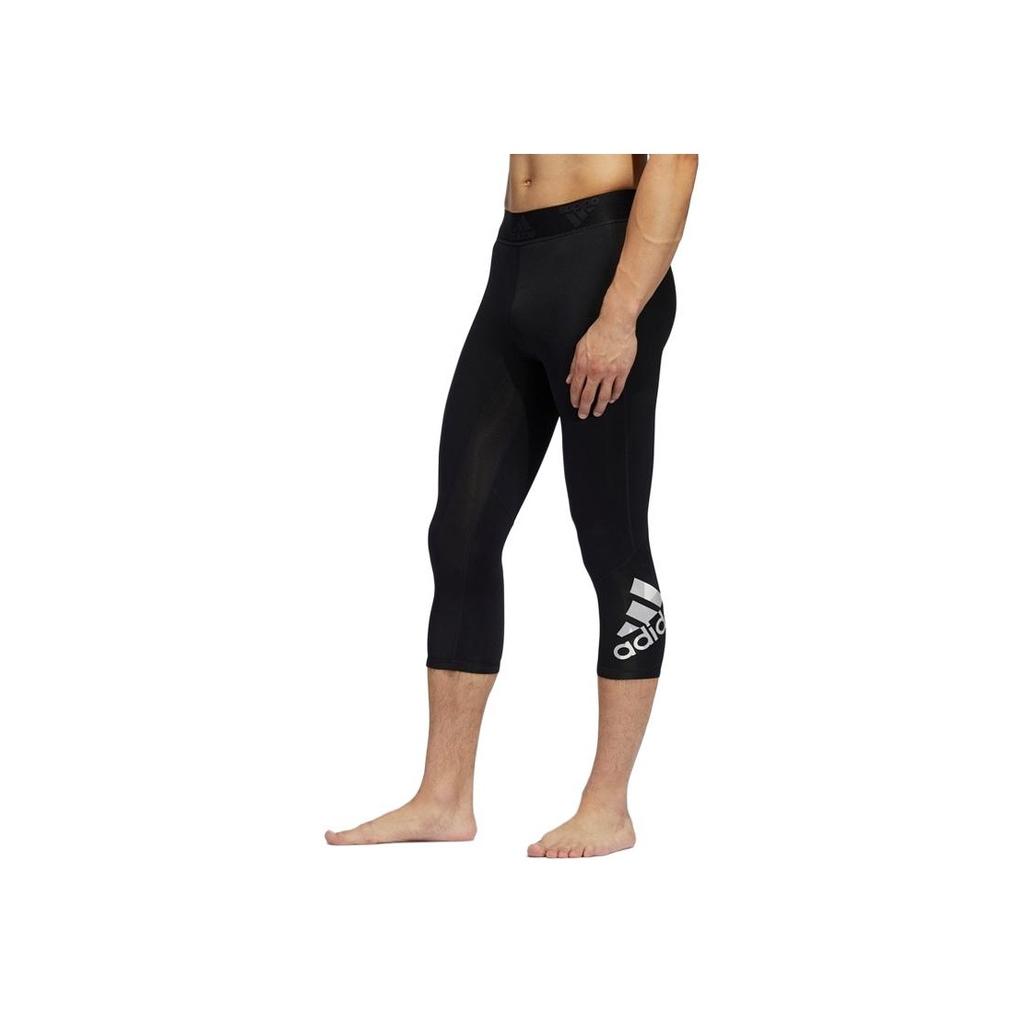 Adidas Aeroready Letter Fitness Training Tight Sweat-Wicking Seven-Quarter Pants Men Shorts Black GC8251